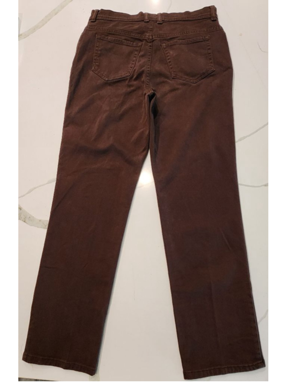Gloria Vanderbilt Amanda Brown Stretch Jeans Pants Size 10 Womens Straight Leg - Picture 2 of 12